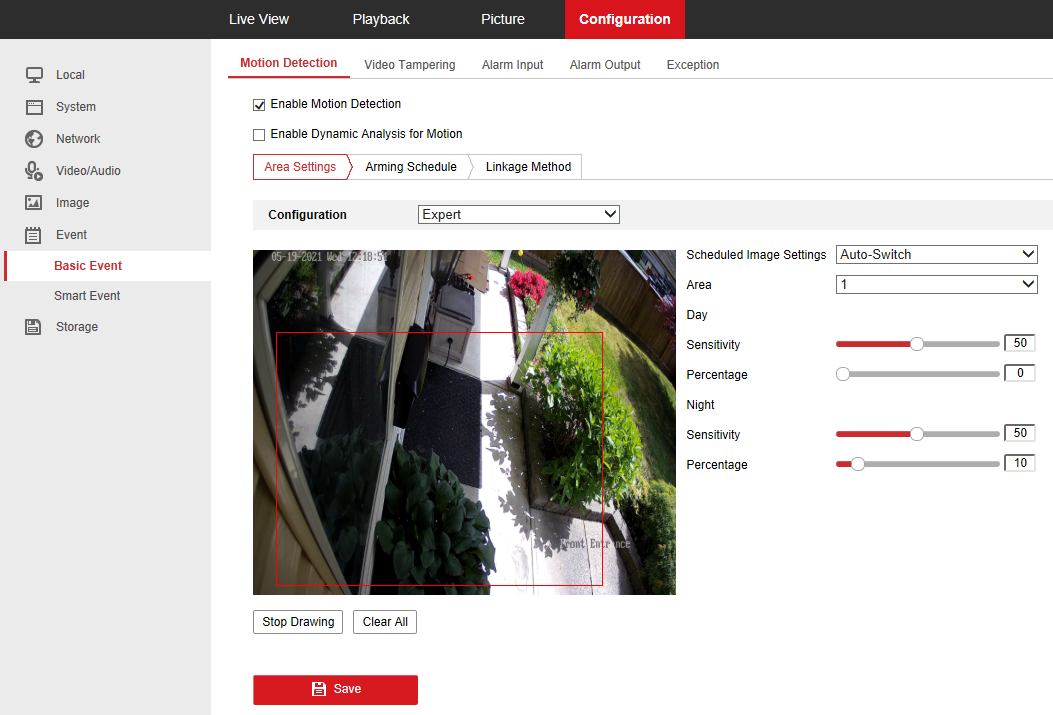 Howto Eliminate false motion detection alerts on your Purpose AV IP camera or NVR